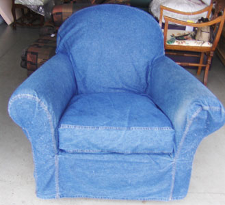 Denim Rocking Chair Slipcover