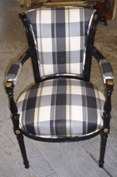 After: Padded, Striped Sitting Chair paddedsittingchair old No More Plain Furniture