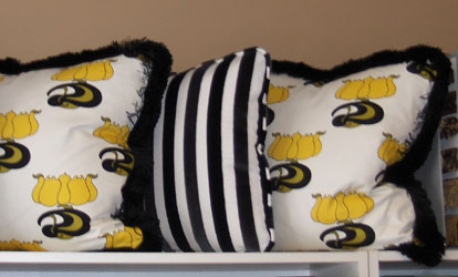 custom made pillows with fringe and welt black fringe pillows Bold Custom Pillows